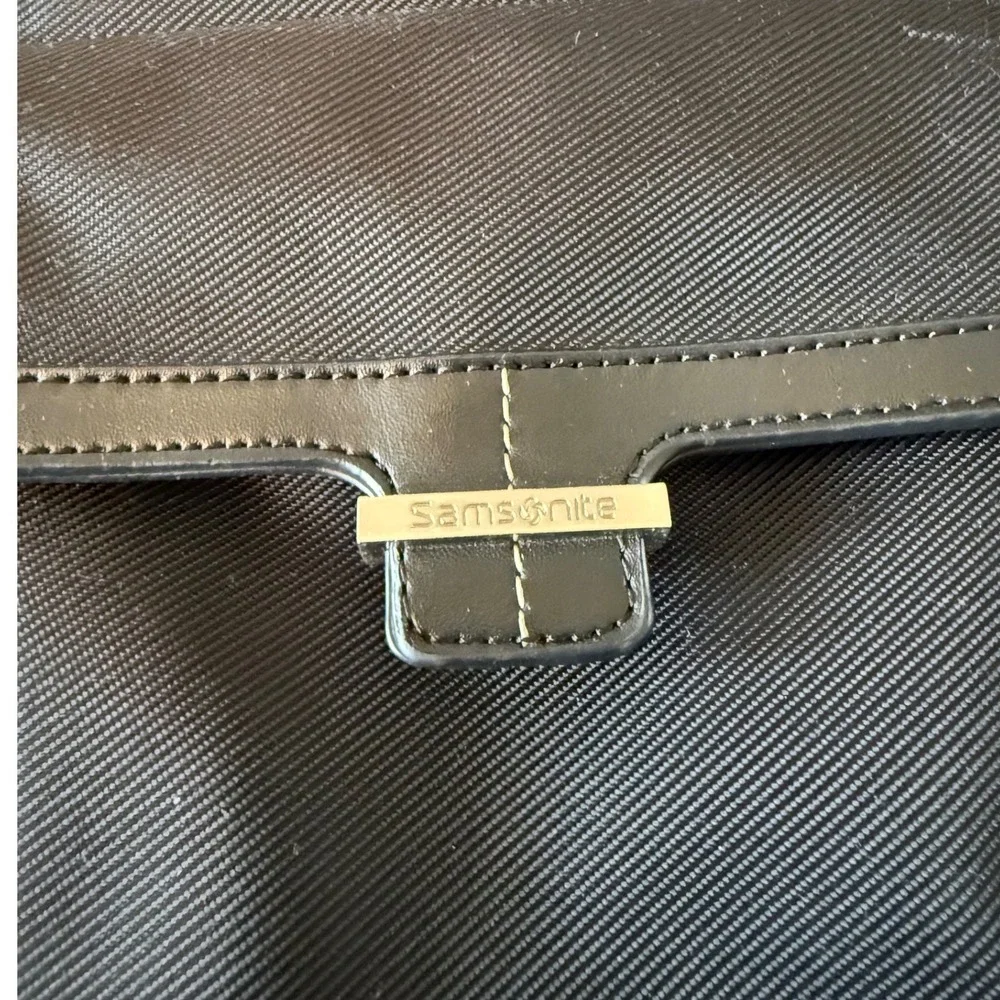 Samsonite‎ Black Nylon Laptop Tote Bag Shoulder Work Travel Briefcase 16.5x12